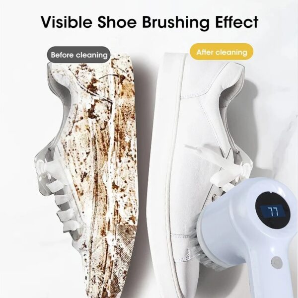 Electric Spin Scrubber, Bathroom Cordless Cleaning Brush Power Scrubber with 5 Replaceable Brush Heads, Electric Cleaning Brush - Image 2